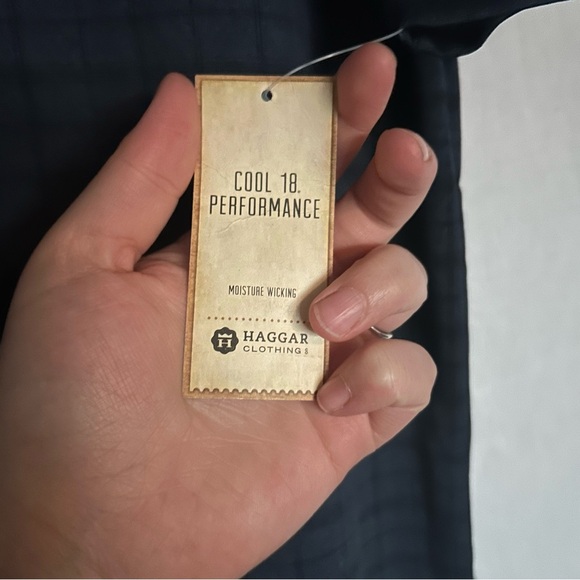 Haggar Cool 18 Performance Polo Shirt Mens Small S/CH Easy Care Quick Dry - Picture 5 of 7